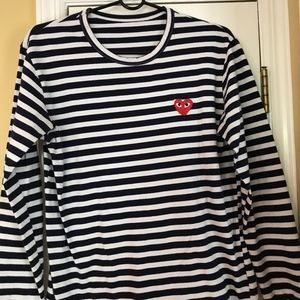 COMME DES GARCONS PLAY LONG SLEEVE HEART TEE